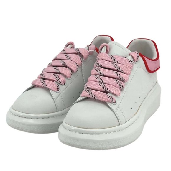 Alexander McQueen Shoes - Alexander McQueen | Women's Pelles Gomma Sneaker | White, Pink & Red | Size 38